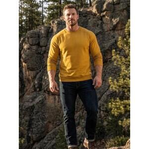 Banks Journal Men's Size XL Yellow Trans-Seasonal Fleece‎ Organic Cotton NWT